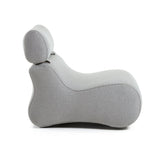 Club Lounge Chair with Headrest, Gray