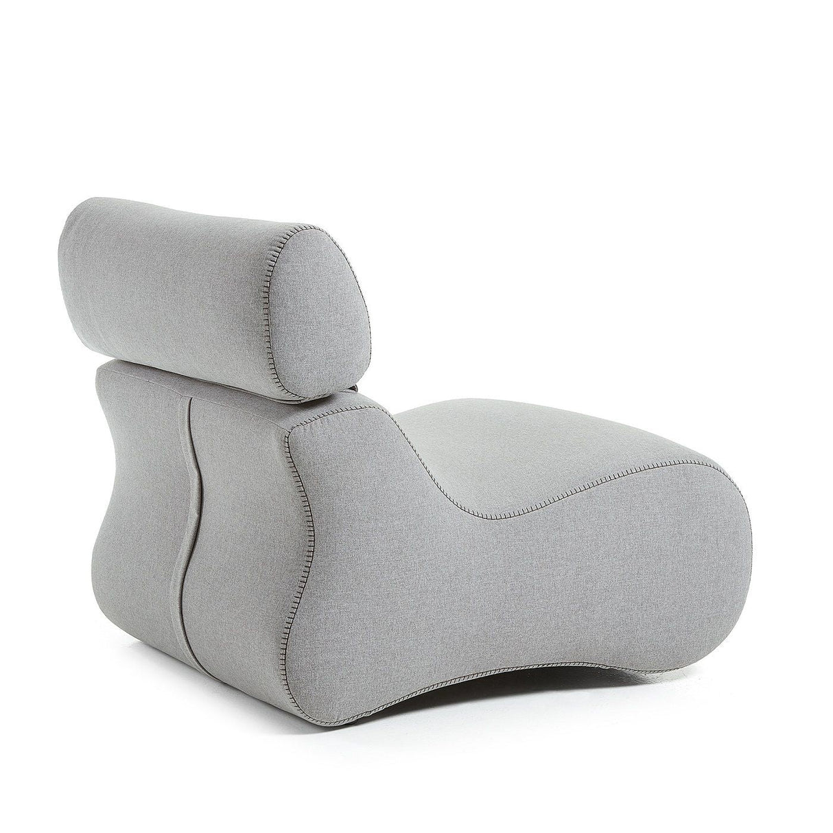 Club Lounge Chair with Headrest, Gray