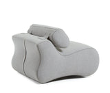 Club Lounge Chair with Headrest, Gray