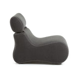 Club Lounge Chair with Headrest, Graphite