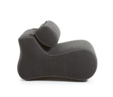 Club Lounge Chair with Headrest, Graphite