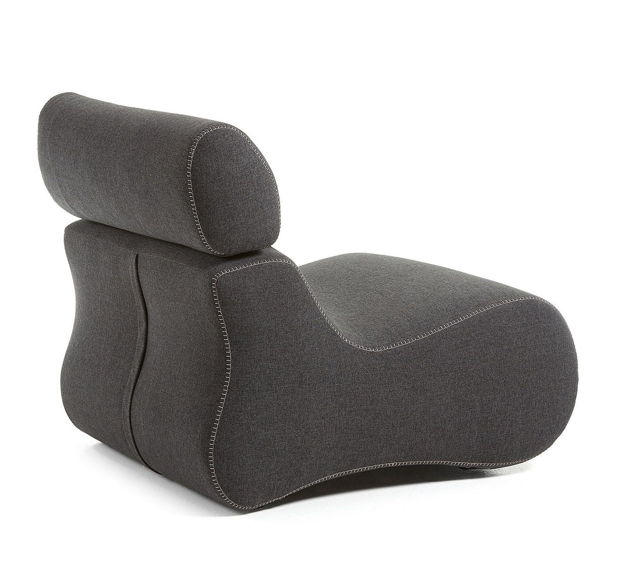 Club Lounge Chair with Headrest, Graphite