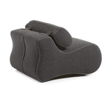 Club Lounge Chair with Headrest, Graphite