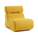 Club lounge chair with headrest, Mustard