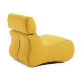 Club lounge chair with headrest, Mustard