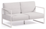 Comova 2-pers. Lounge sofa 152 cm, White/White aluminum