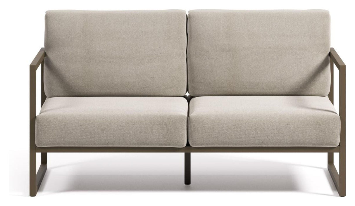 Comova 2-pers. Lounge sofa 152 cm, Light gray/Green aluminum