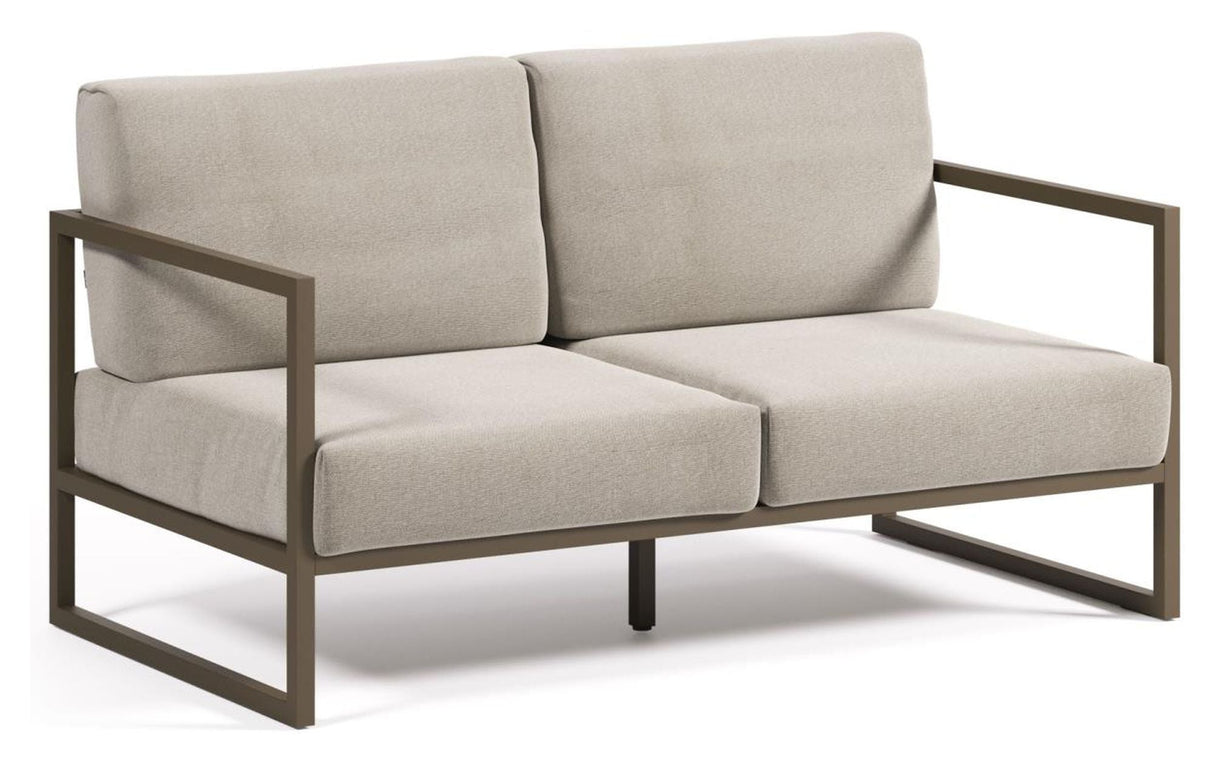 Comova 2-pers. Lounge sofa 152 cm, Light gray/Green aluminum