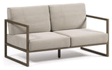 Comova 2-pers. Lounge sofa 152 cm, Light gray/Green aluminum