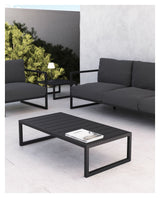 Comova 2-pers. Lounge sofa 152 cm, Dark gray/Black aluminum