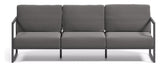 Comova 3-pers. Lounge sofa 225 cm, Dark gray/Black aluminum