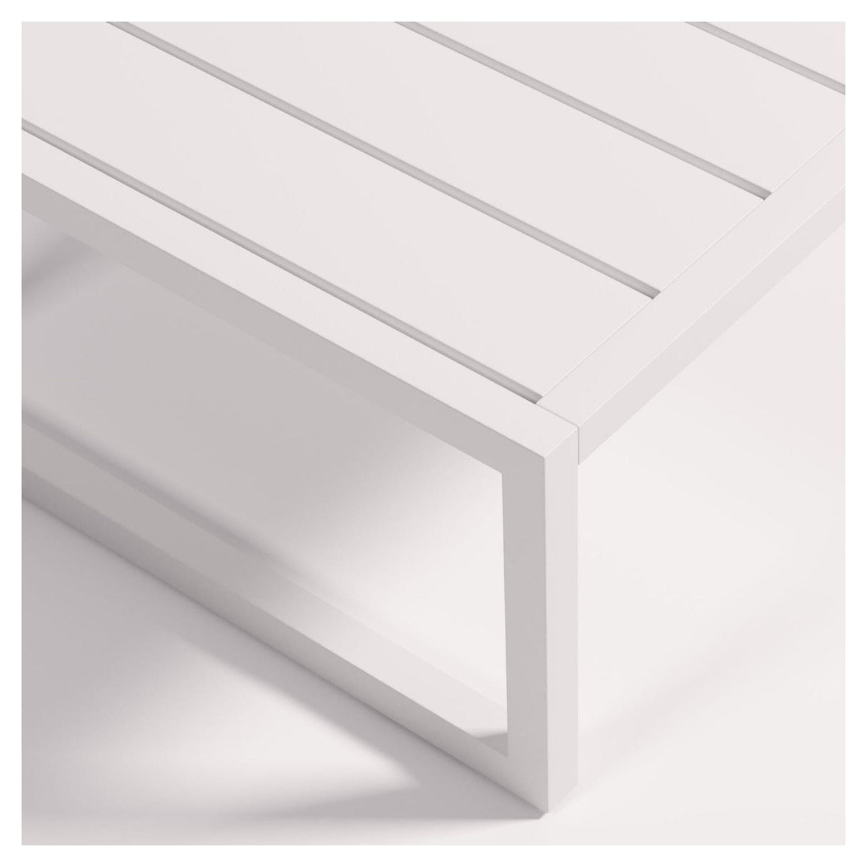 Comova Lounge table 60x114, White aluminum