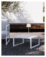 Comova Lounge table 60x60, White aluminum