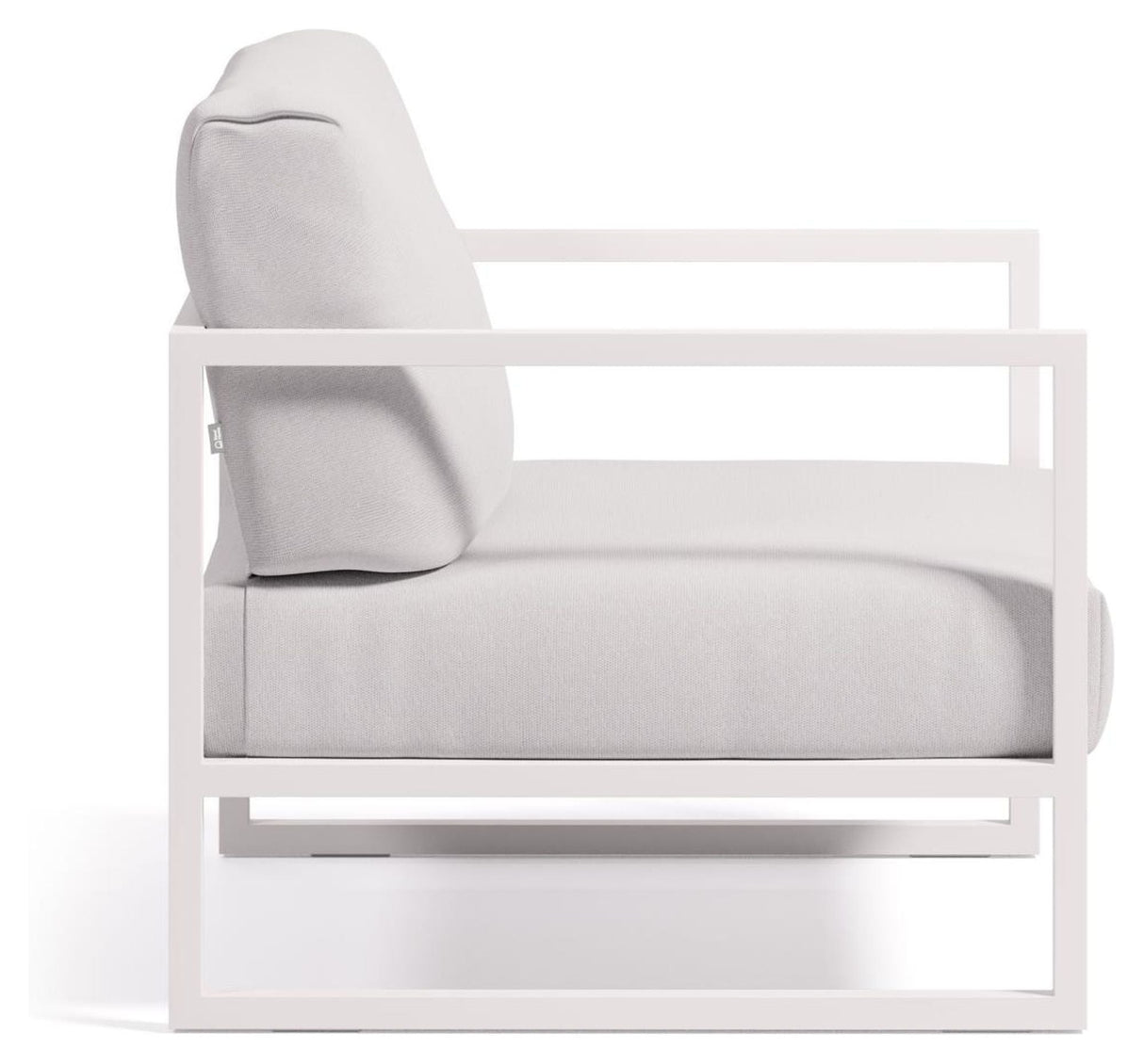 Comova Lounge Chair, White/White Aluminum