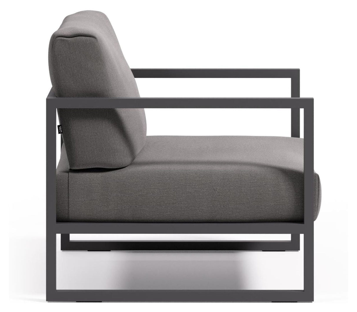 Comova Lounge Chair, Dark Gray/Black Aluminum