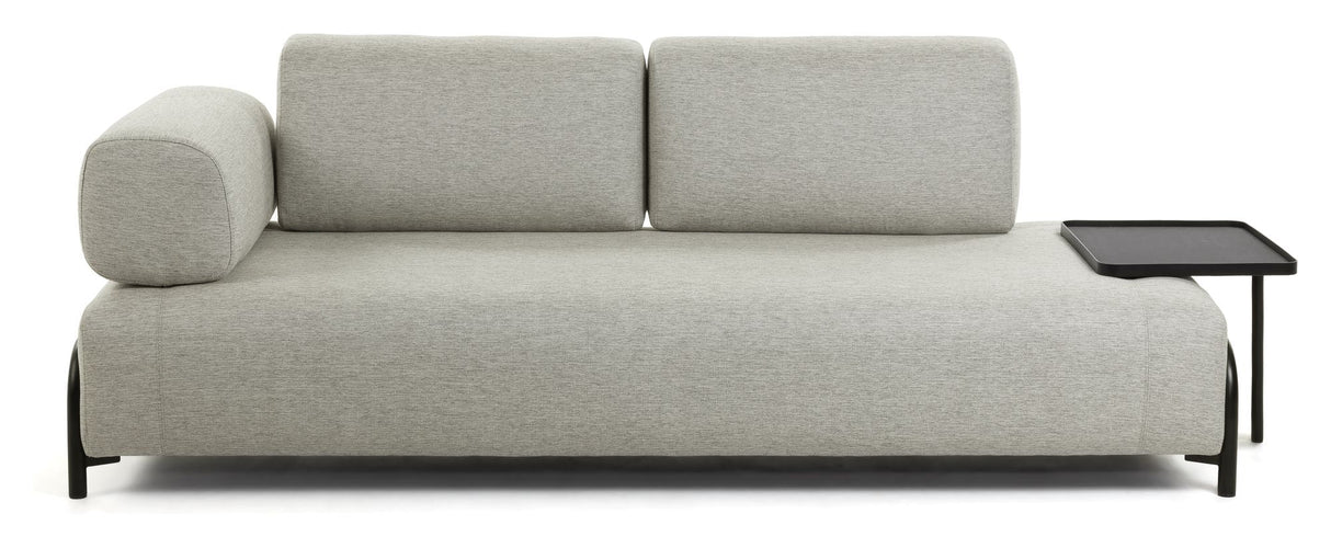 Compo 3-seater Sofa with armrests and tray, Beige