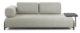 Compo 3-seater Sofa with armrests and tray, Beige