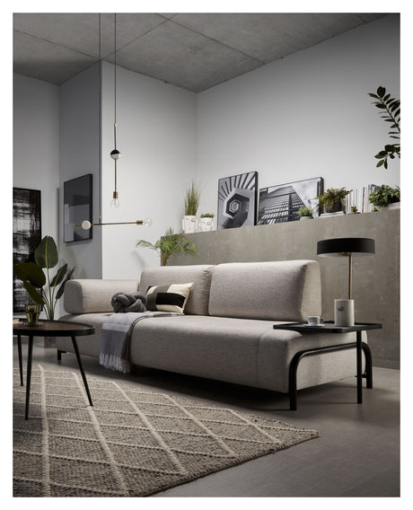 Compo 3-seater Sofa with armrests and tray, Beige