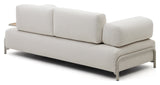 Compo 3-pers. Sofa with oak tray, Beige Chenille