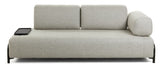 Compo 3-seater Sofa w. small tray Beige