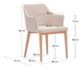 Croft Dining Chair, Beige