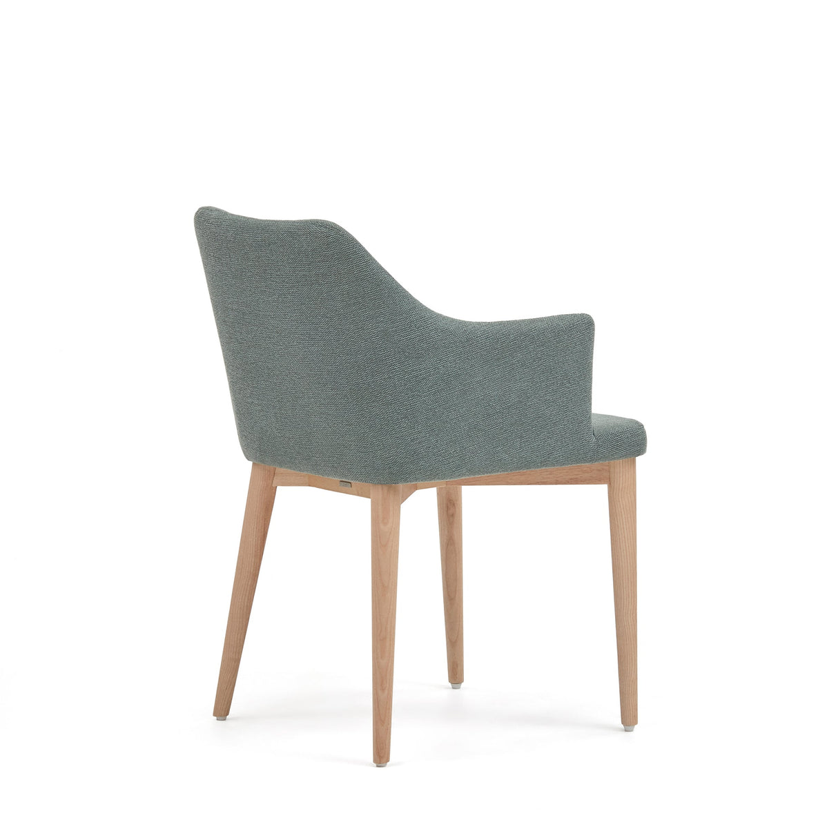 Croft Dining chair with armrests, Green fabric