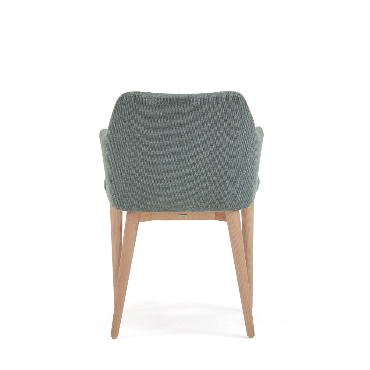 Croft Dining chair with armrests, Green fabric