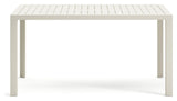 Culip Garden Table, White Alu, 75x77x150