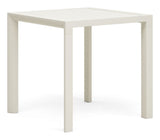 Culip Garden Table, White Alu, 77x77