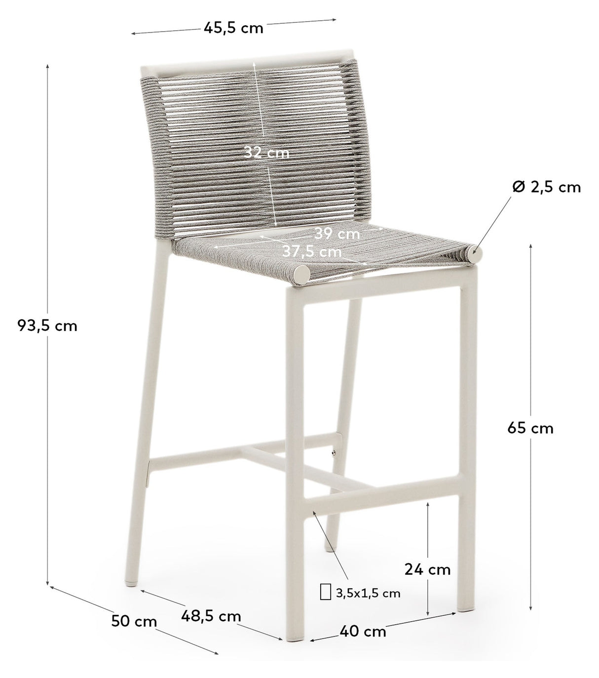 Culip chair, white 65cm