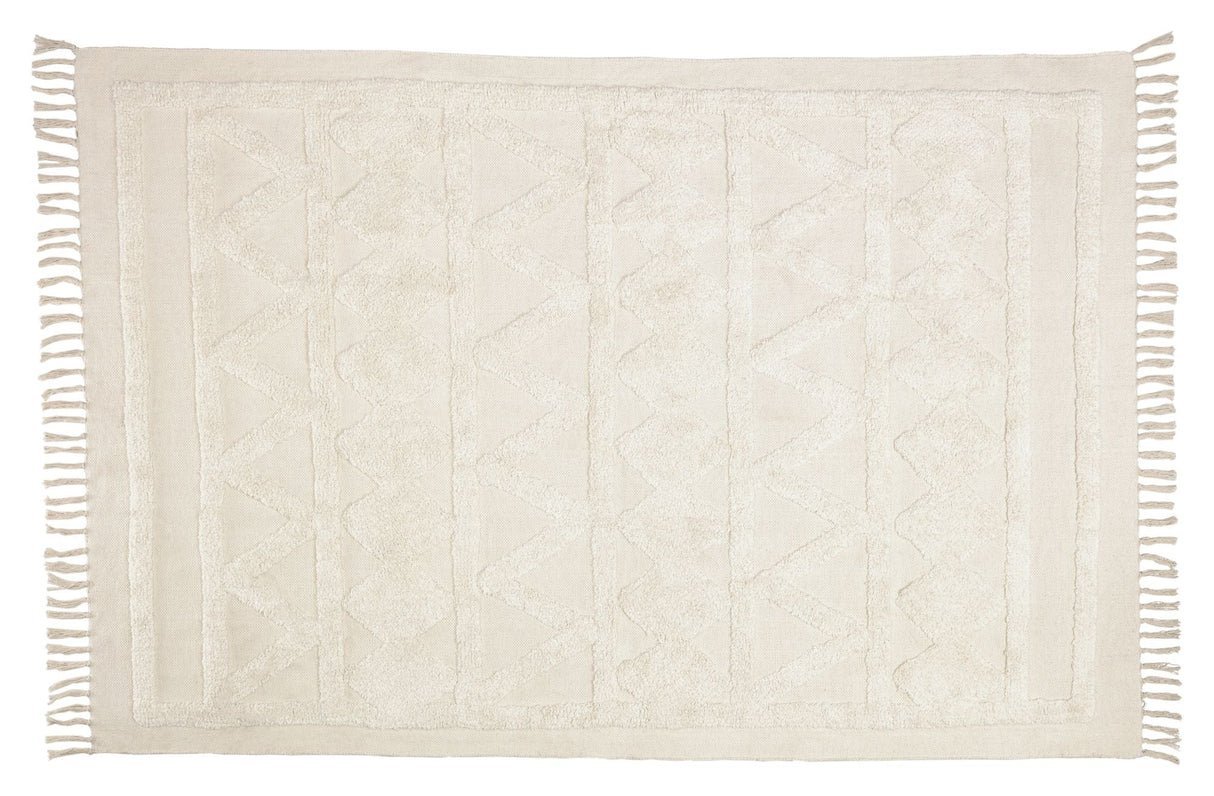 Dabria Carpet in cotton, 140x200, Beige