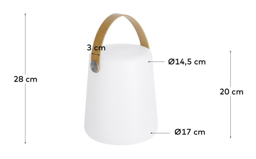 Dialma LED Lamp with Strap White Plastic