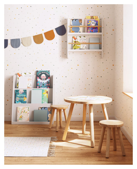 Dilcia Childrens stool - Solid rubber wood