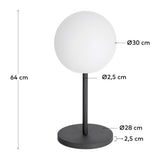 Dinesh LED Table Lamp White/Black Steel