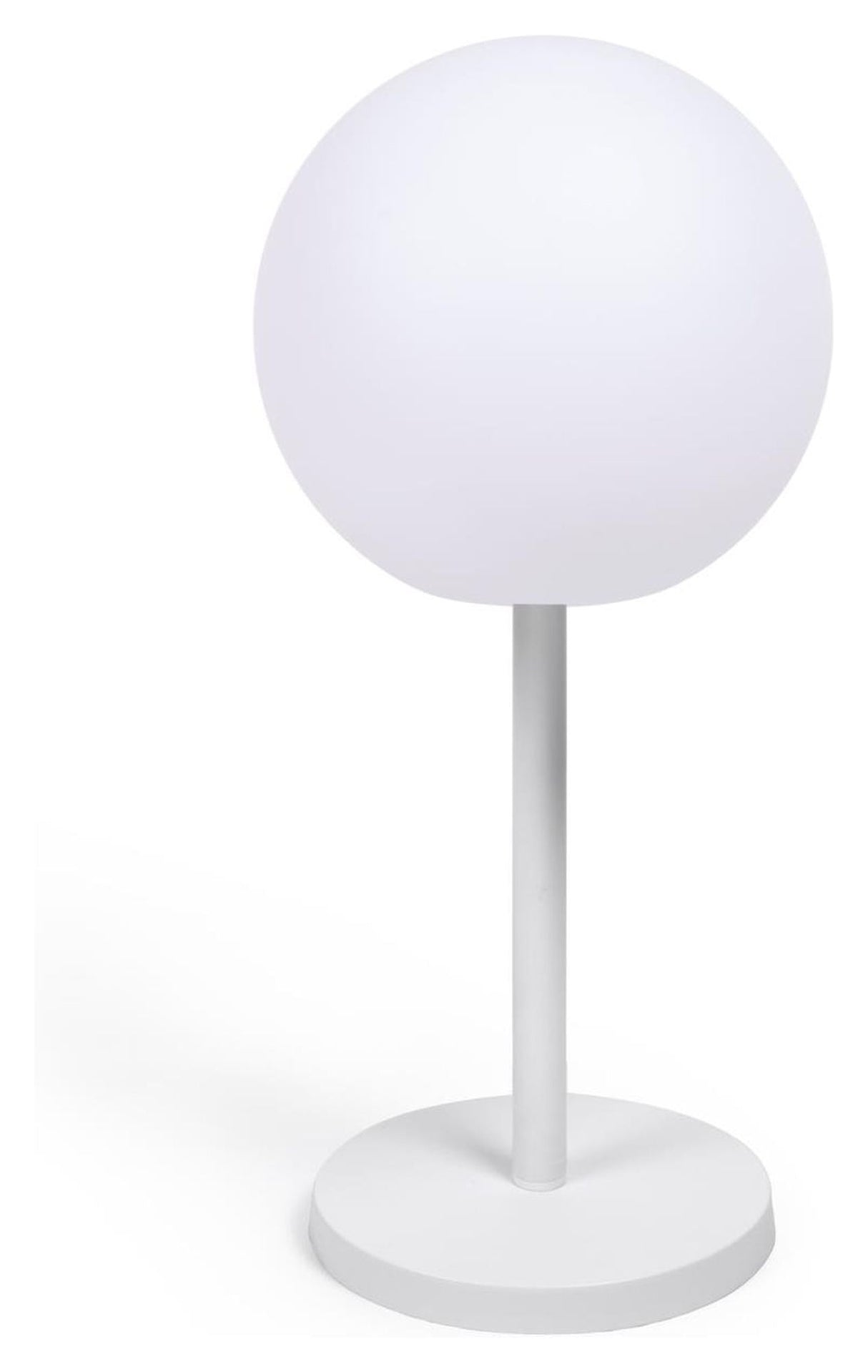 Dinesh Outdoor Table Lamp, White Steel