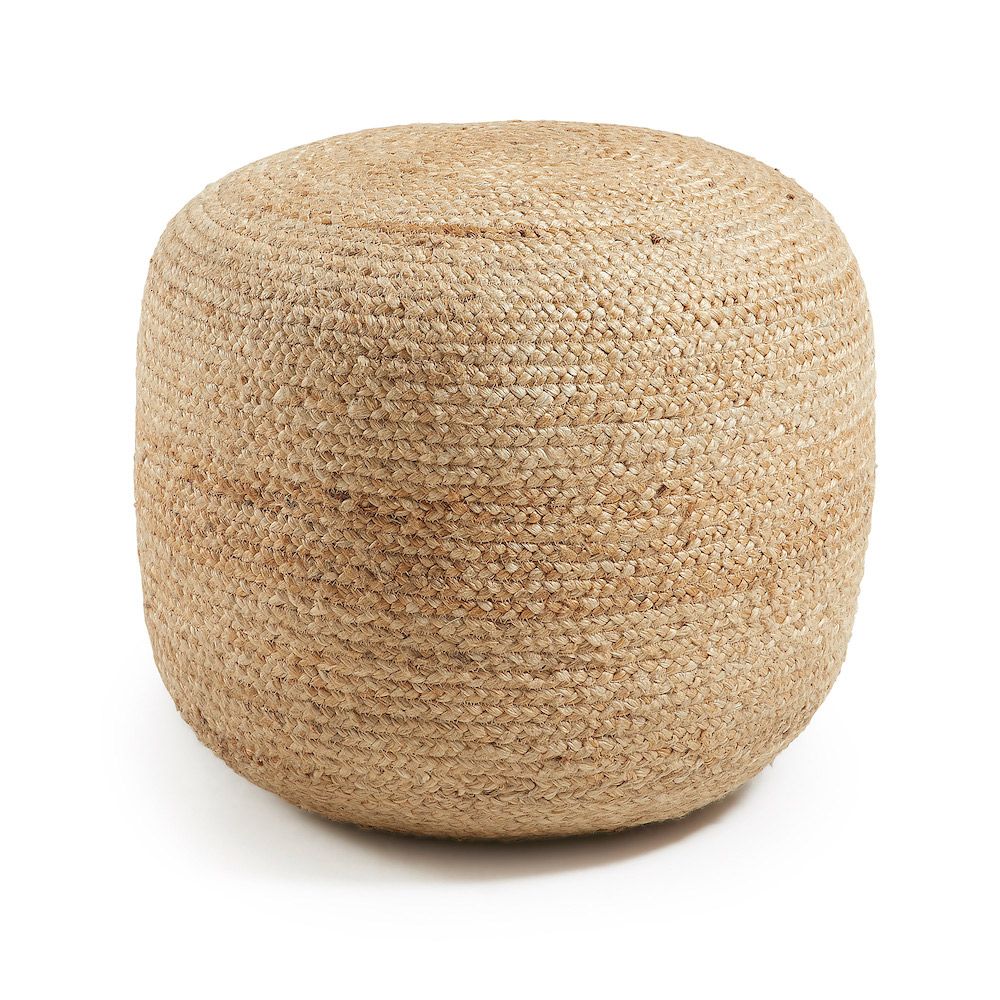 Dip Pouf Beige Jute