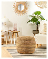 Dip Pouf Beige Jute