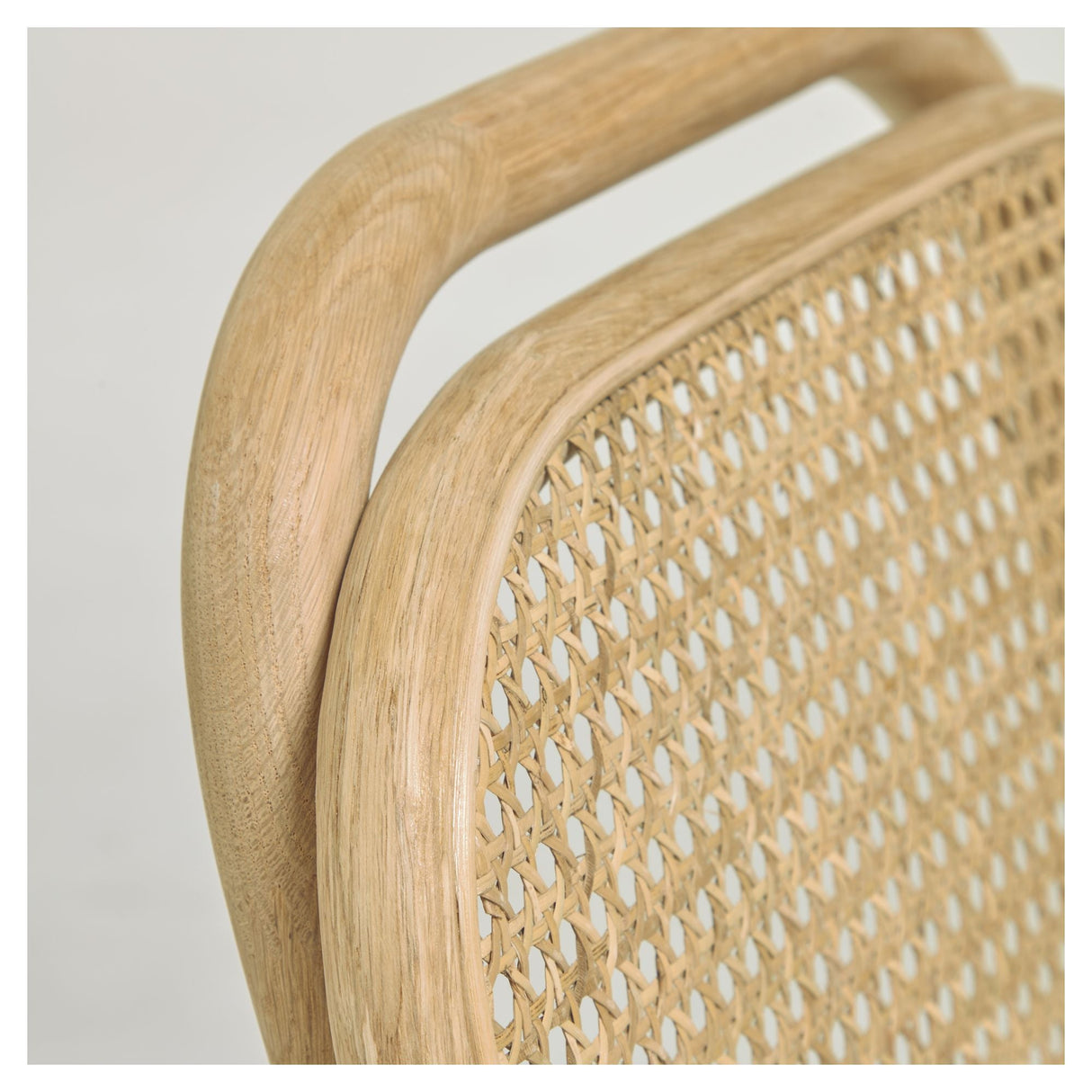 Doriane bar stool SH: 65cm, Solid oak/Beige