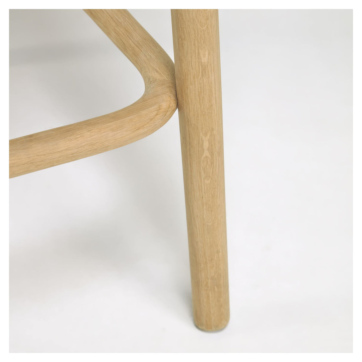 Doriane bar stool SH: 65cm, Solid oak/Beige