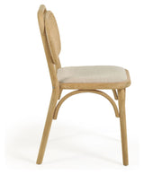 Doriane Dining Chair, Solid oak/Beige