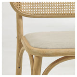 Doriane Dining Chair, Solid oak/Beige