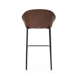 Eamy Bar chair with brown backrest, H:75 cm, Beige fabric