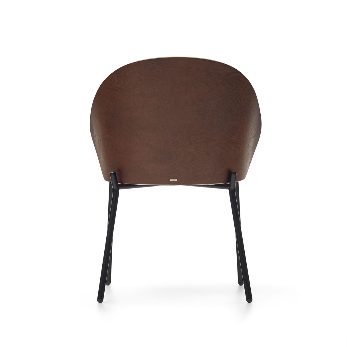 Eamy Dining chair with brown backrest, Beige fabric