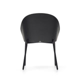 Eamy Dining chair with black backrest, Gray fabric