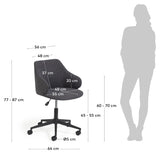 Einara Office Chair, Dark Gray