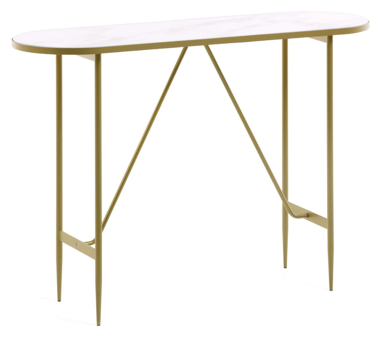 Elisenda Console Table White/Golden