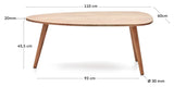 Eluana Coffee table, Nature acacia