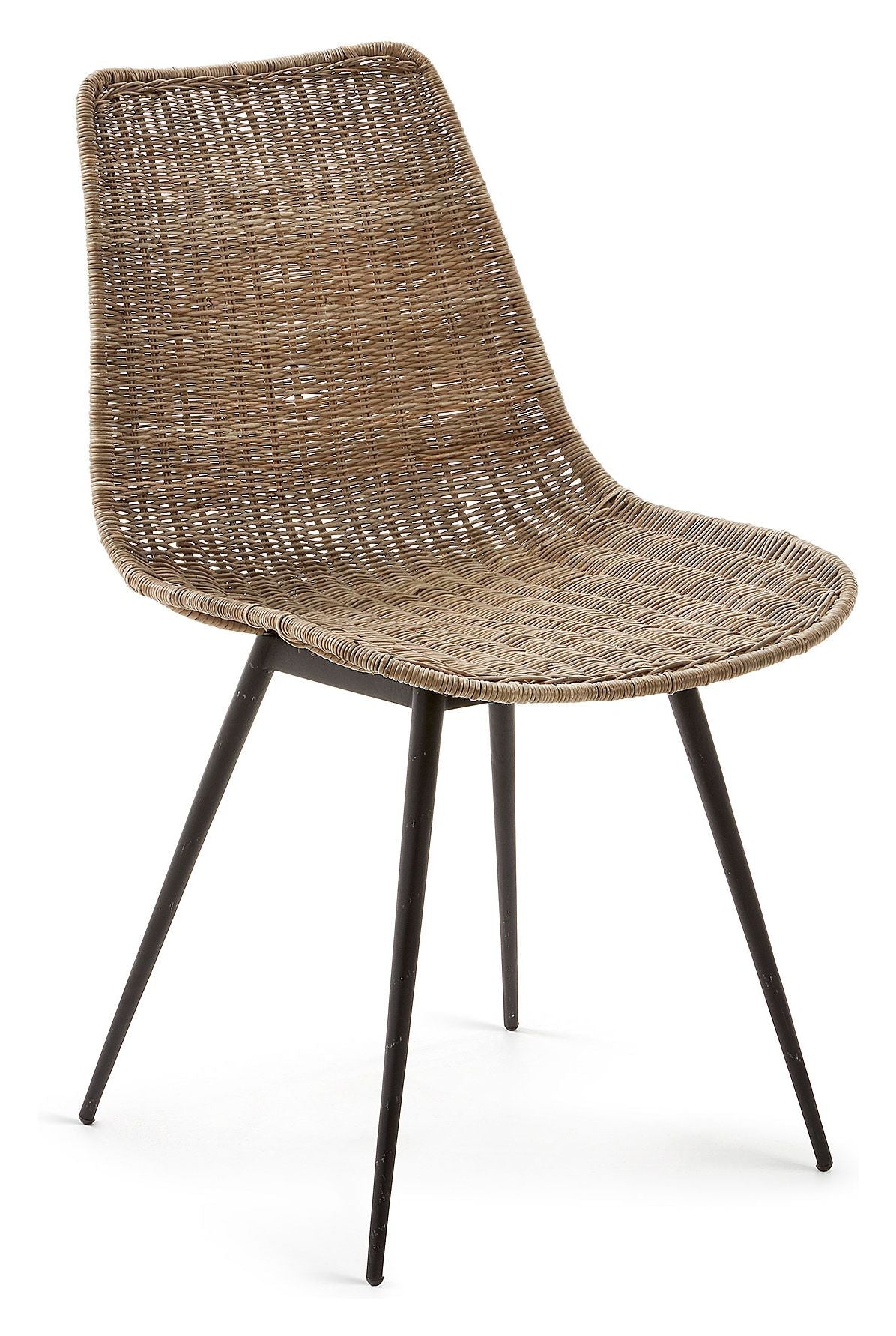 Equal Dining Chair Black/Rattan