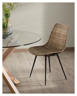 Equal Dining Chair Black/Rattan