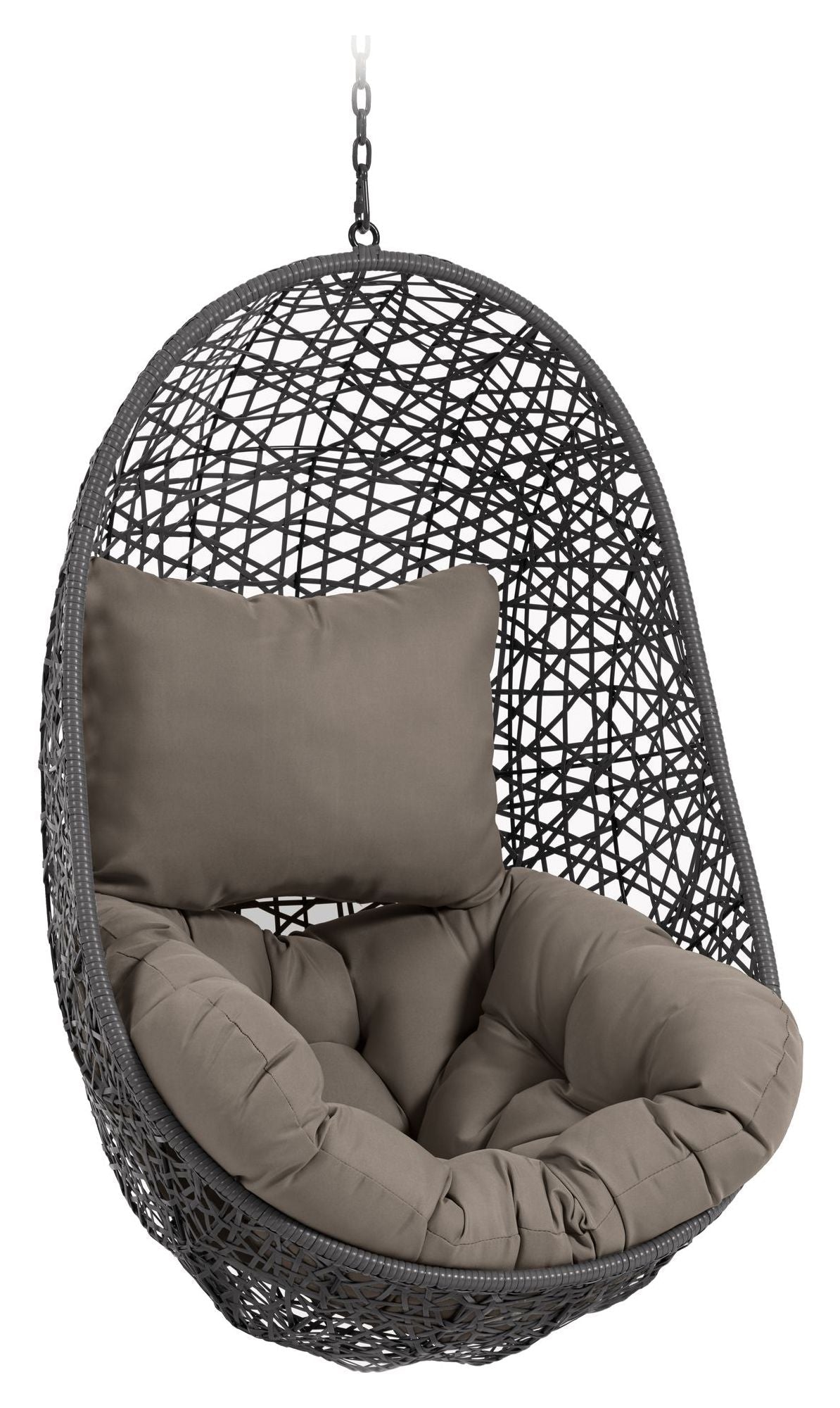 Florina Hanging Chair, Black fabric